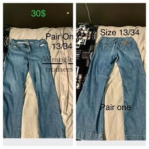 Wrangler trousers  good condition, well taken care of 13/34